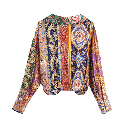 Kvinnors Byxensemble Mönstrad A-linje Polyester-6