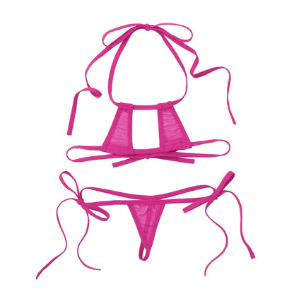 Dam Bikiniuppsättning Polyester Spandex-3