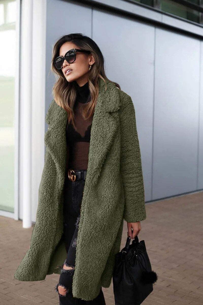 Kvinnors Kappa Fleece Elegant För Kalla Dagar-2