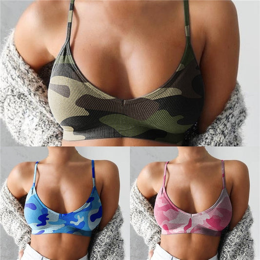 Damernas Crop Top Camouflage 100% Bomull 1