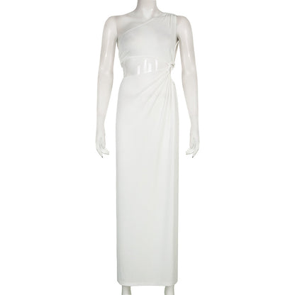 Dam Maxiklänning Skulderfri Polyester Lång-6