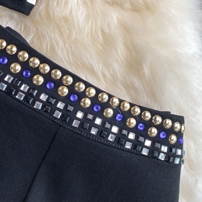 Snygga Byxor Dam Geometrisk Stil Medium Midjehöjd Polyester 5