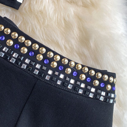 Snygga Byxor Dam Geometrisk Stil Medium Midjehöjd Polyester 5