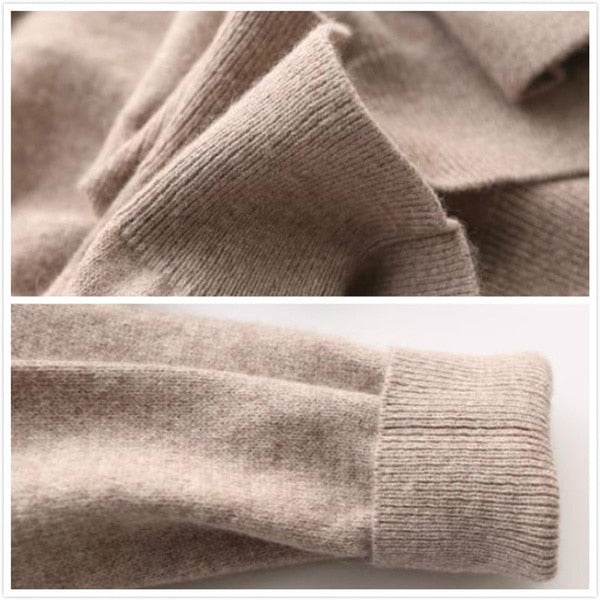 Stickad Dam Tröja i Kashmirmix – Tidlös Stil, Mjuk och Bekväm, Perfekt för Alla Tillfällen, Finns i S, M, L, XL 2