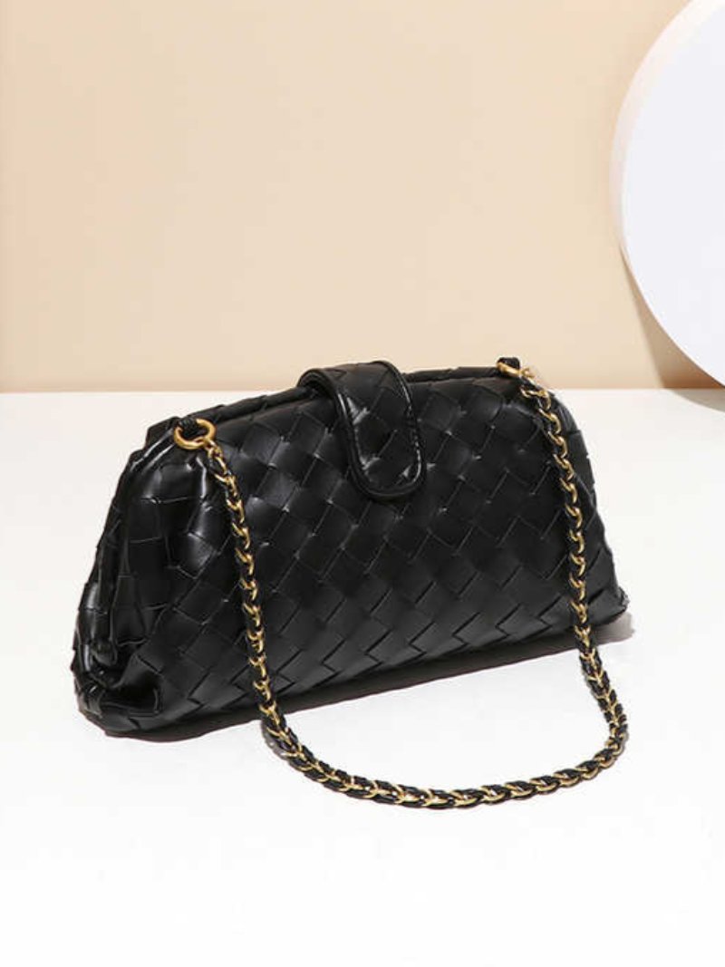 Dam Axelväska Skinn Justerbar Axelrem Elegant Design-2