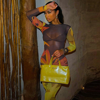 Maxiklänning Dam Bredskuren Polyester Ankellång-3