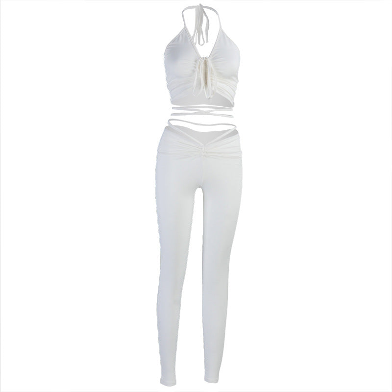Dam Skördetopp med Dekoration Polyester-Spandex för Sommar-4