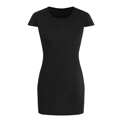 Variant image for Kvinnors T Shirtklänning Midi Slim Fit Elastisk Bomull-1