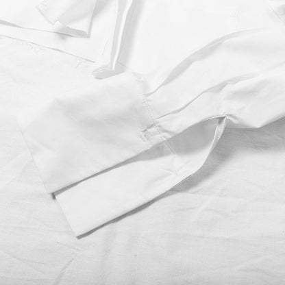 Dam Skördetopp En-Knappstängning Bomull Polyester-6