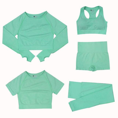 Dam Sportset Aktiv Klädsel 5 Delar Polyester Elastan-4