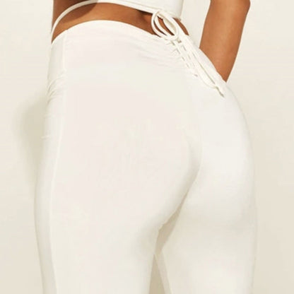 Snygga Byxor Dam Långa Spandex Tight-Fitting Ankel-längd-5