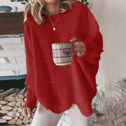Variant image for Stickad Dam Tröja Lättviktig 100% Akryl Loose Fit-41