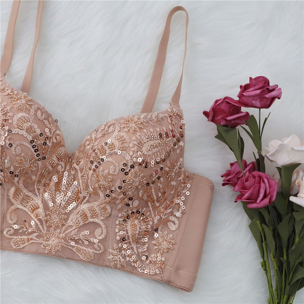 Dam Spaghetti Topp Paljett Polyester Glittrig För Fest och Vardag 4