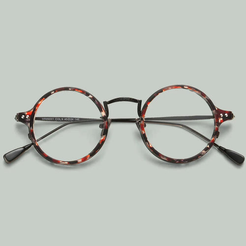 Unisex Runda Glasögon Trendig Design Plast och Glas-1