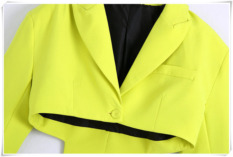 Damklänning Blazer Stil Polyester Miniklänning-4