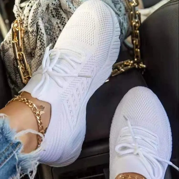 Kvinnors Sneakers Nät Design Stödjande Gummi 10