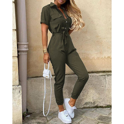 Variant image for Dam Jumpsuit Figurnära Med Bälte Polyester-6