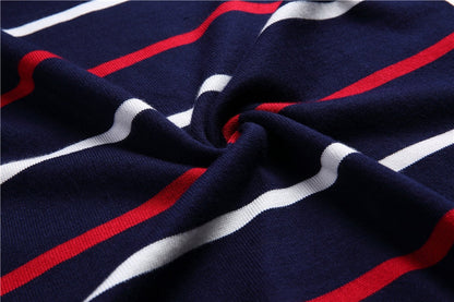 Herr Tröja Randig O-Neck Slim Fit 100% Bomull-6