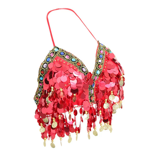 Dam Crop Top Pailletterad Akryl-1