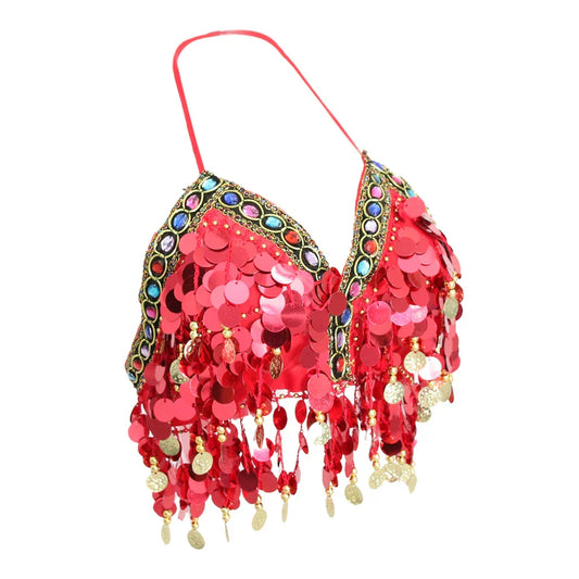 Dam Crop Top Pailletterad Akryl-1