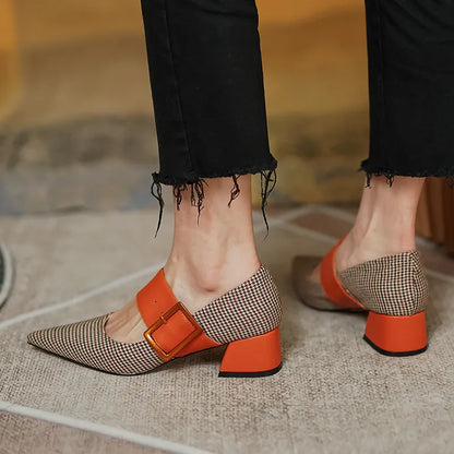 Dam Högklackade Skor Mary Janes i Läder med Elegant Design-5