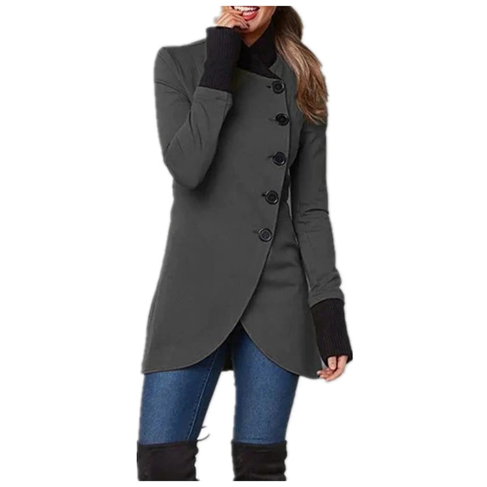 Damjacka Modern Design Mjuk Bomull Återvunnen Polyester 3
