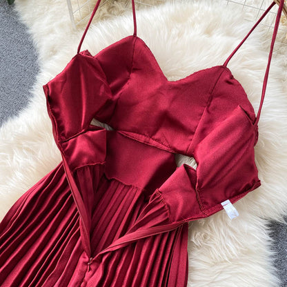 Långklänning Dam Empire Midja Polyester för Bröllop och Fest-5