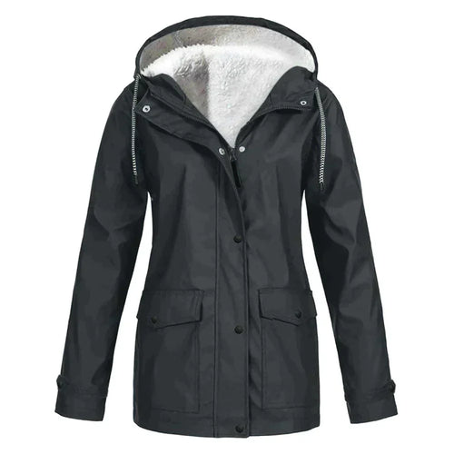 Damjacka Modern Vattenavvisande Polyester för Regniga Dagar-1