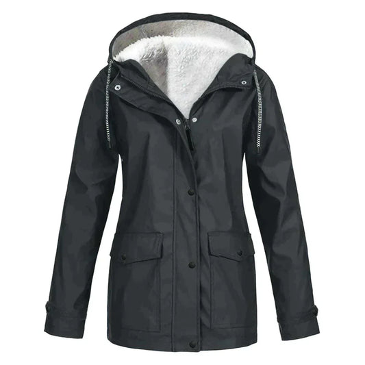 Damjacka Modern Vattenavvisande Polyester för Regniga Dagar-1
