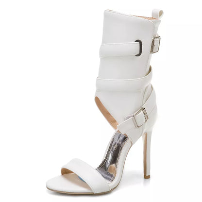 Variant image for Sandaler Dam Ankelrem PU Material Hög Klack 8 cm-52