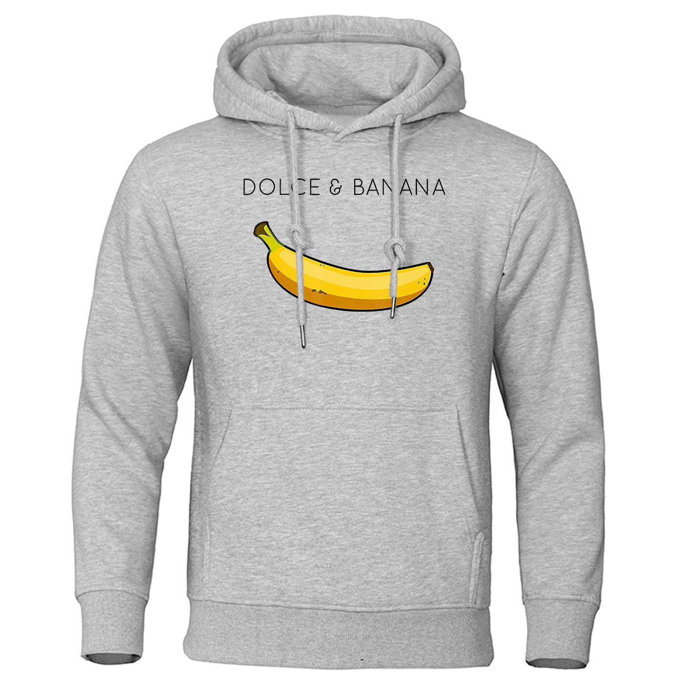 Hoodie Herr med Banantryck Lätt Passform Acetat-Bomull 10