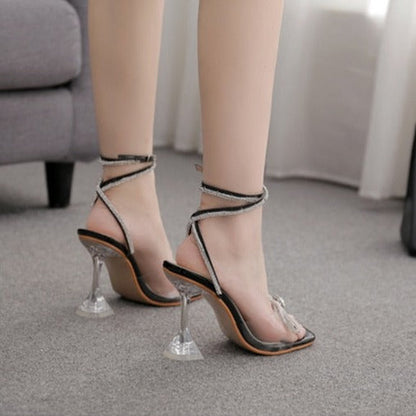 Kvinnors Sandaler Hög Klack Ankelrem PVC-6