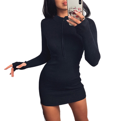 Damklänning Blommönster Elegant Polyester Knälång-3