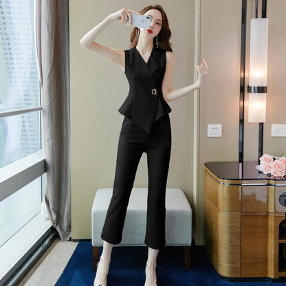 Snygga Byxor Dam Hög Midja V-ringning Polyester-5