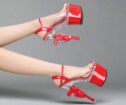 Dam Sandal Pump Elegant PVC Gummisula-6