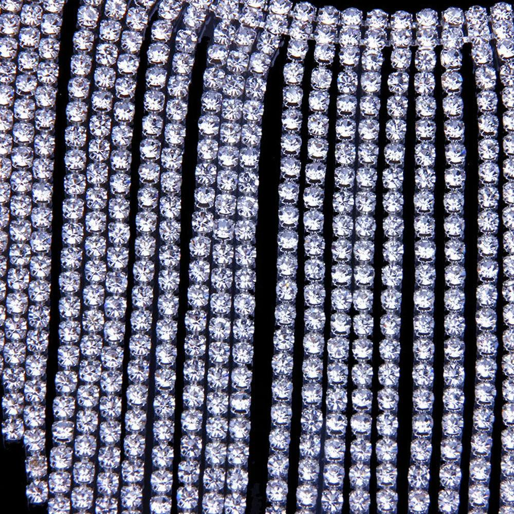Dam Halsband Choker Geometrisk Design med Kristaller och Strass-3