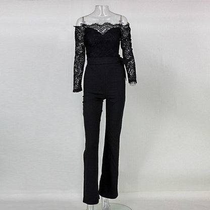 Variant image for Dam Jumpsuit Långärmad Spets Polyester Elegant-13