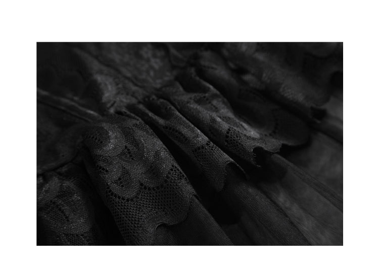 Dam Nattklänning Spaghetti Band Polyester Med Spetsdetalj-5