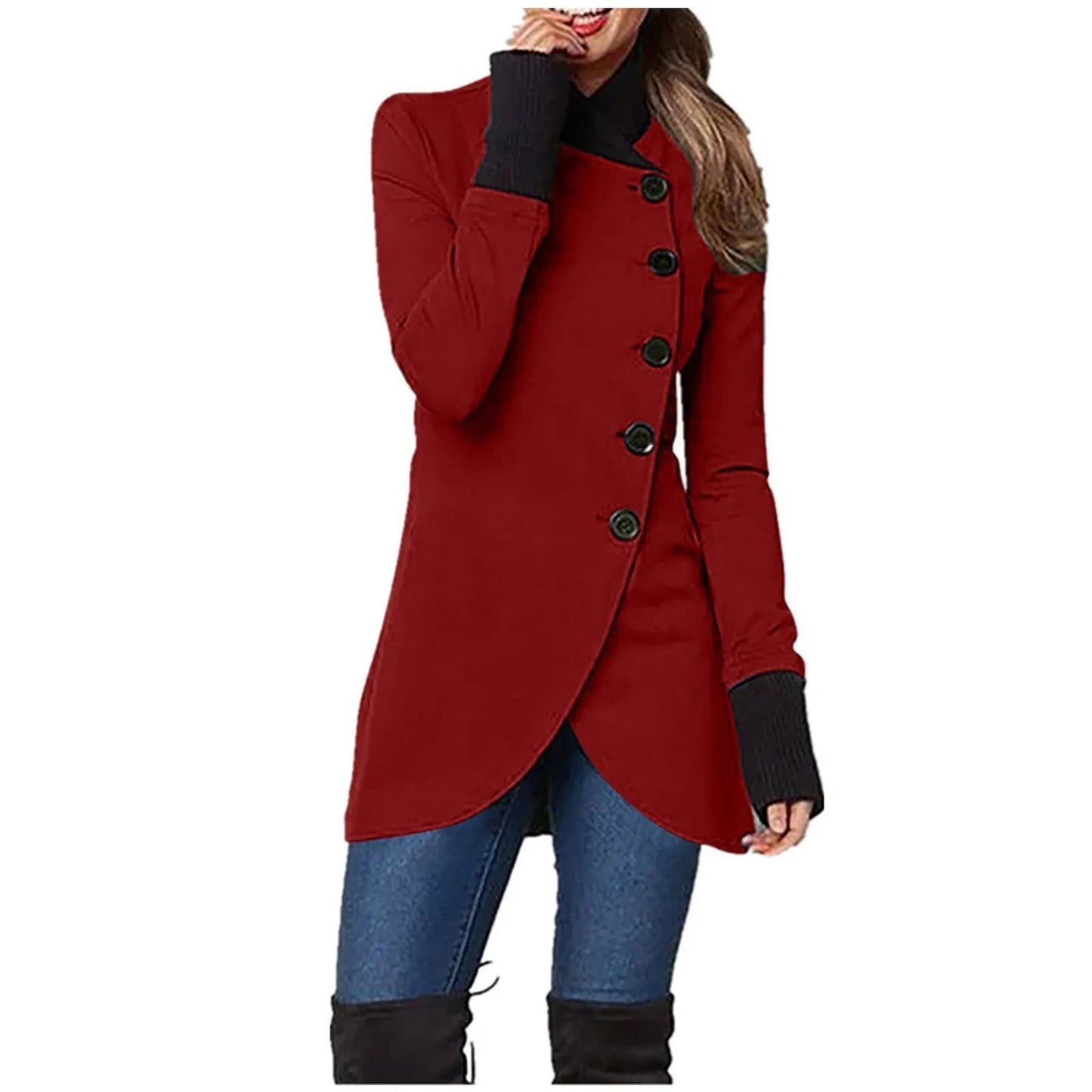 Damjacka Modern Design Mjuk Bomull Återvunnen Polyester 7