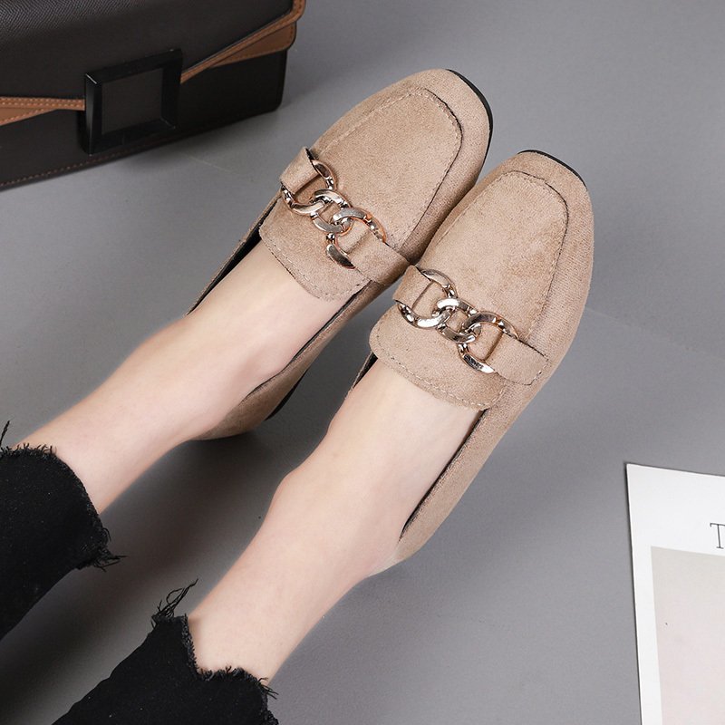 Kvinnors Loafers Fyrkantig Tå PU-material-3
