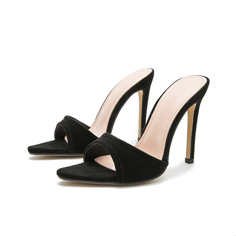 Variant image for Kvinnors Stilett Sandal Flock PU 11 cm Klack-1