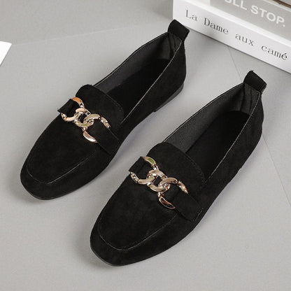Kvinnors Loafers Fyrkantig Tå PU-material-1