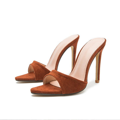 Variant image for Kvinnors Stilett Sandal Flock PU 11 cm Klack-4