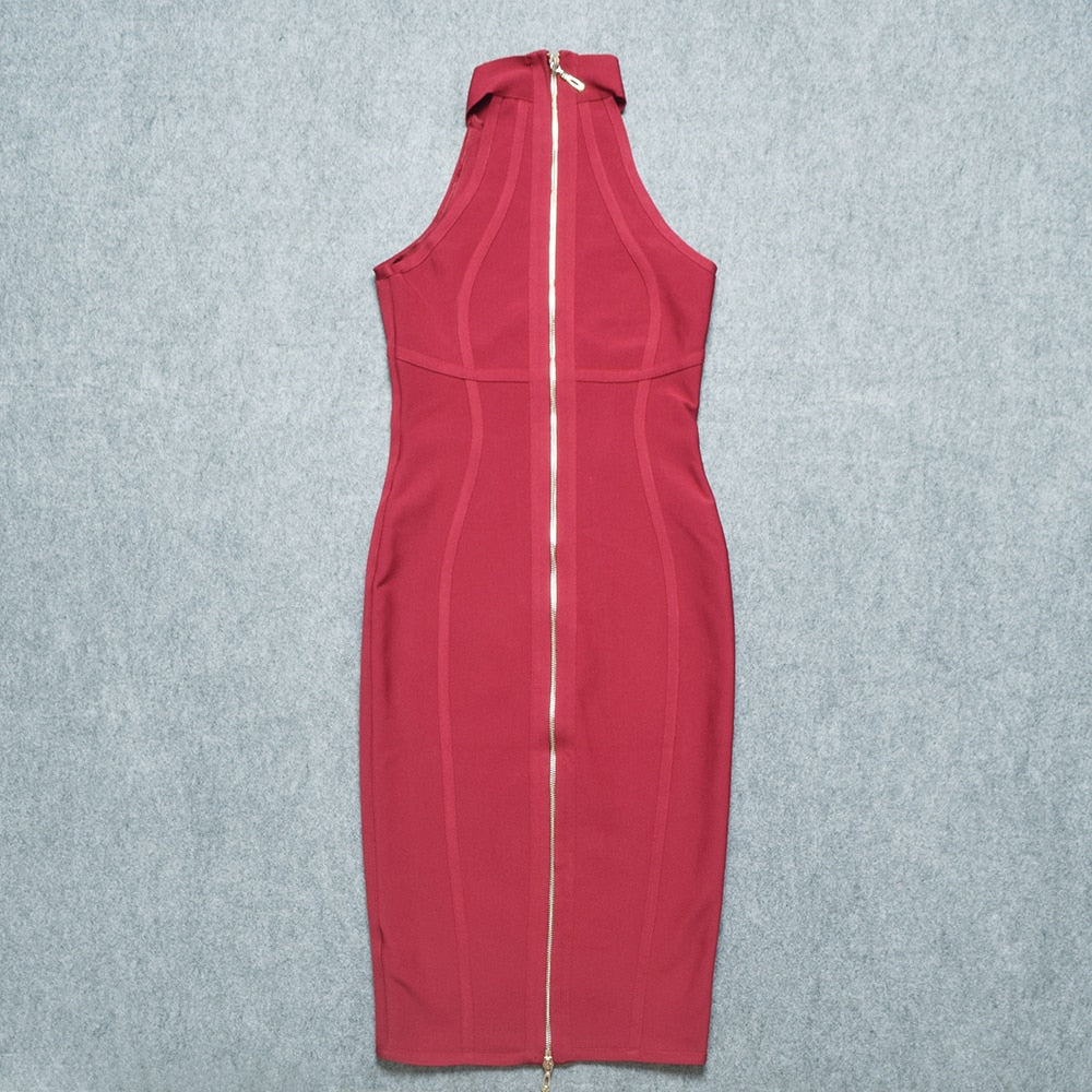 Dam Ärmlös Sommarklänning Randig Bomull-5