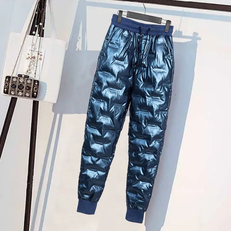 Variant image for Dam Byxor Långa Stretchiga med Resår i Midjan – Snygga Byxor för Avslappnad Stil-11