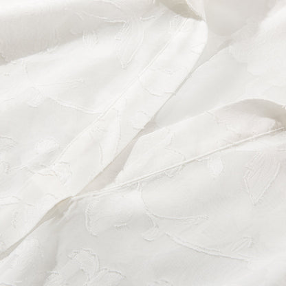 Dam Långärmad Tröja Blommönster V-Hals Polyester-6