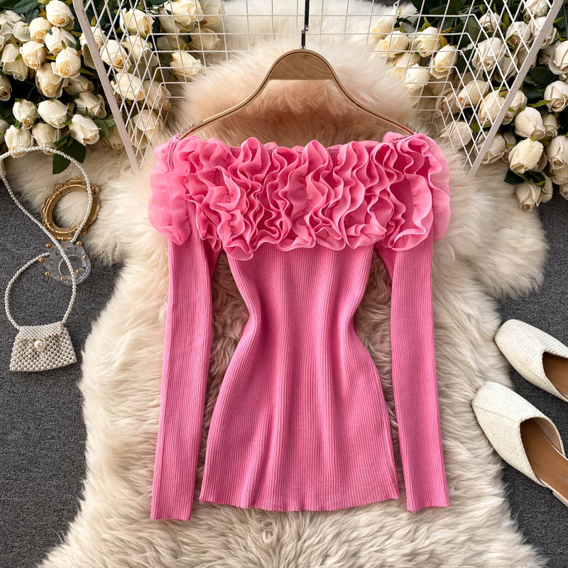 Variant image for Dam Off-Shoulder Blus Långa Ärmar Polyester Monokrom-3