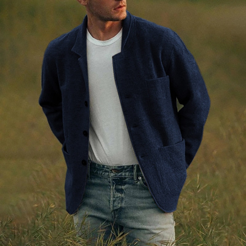 Variant image for Herrjacka Mångsidig Knappstängning Högkvalitativ Polyester-21