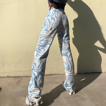 Dam Jeans Geometriskt Mönster 100% Bomull Regelbunden Passform-3