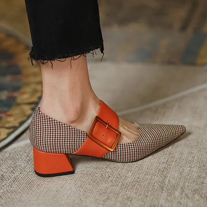 Dam Högklackade Skor Mary Janes i Läder med Elegant Design-4